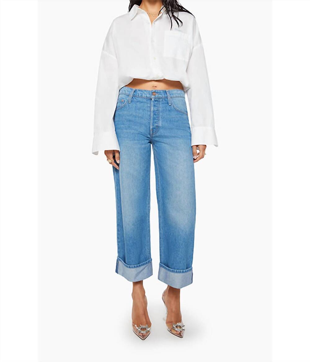 NEW MOTHER the smoothie cropped cuff jeans in secret ingredient